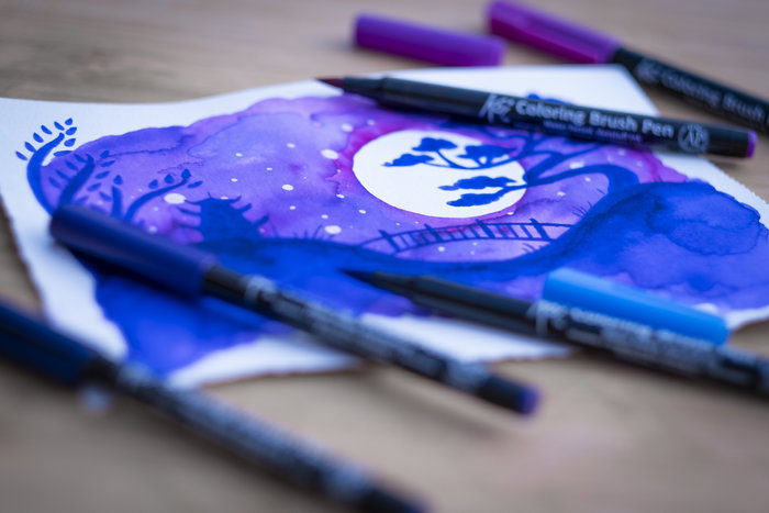 Sakura Koi Coloring Brush Pen set Galaxy - 6 colores